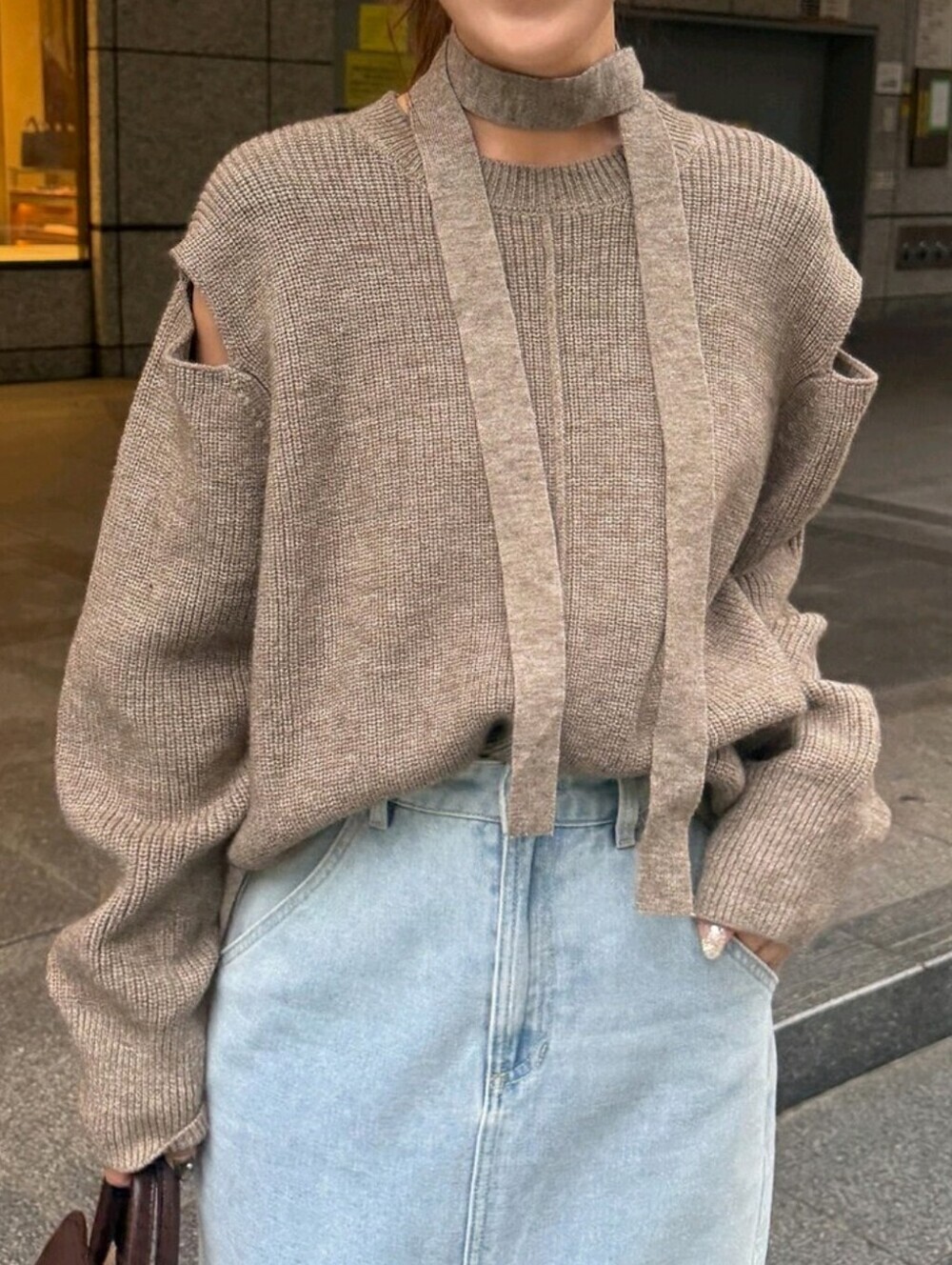 Women's Solid Color Hollow Out Long Sleeve Round Neck Casual Sweater Fall